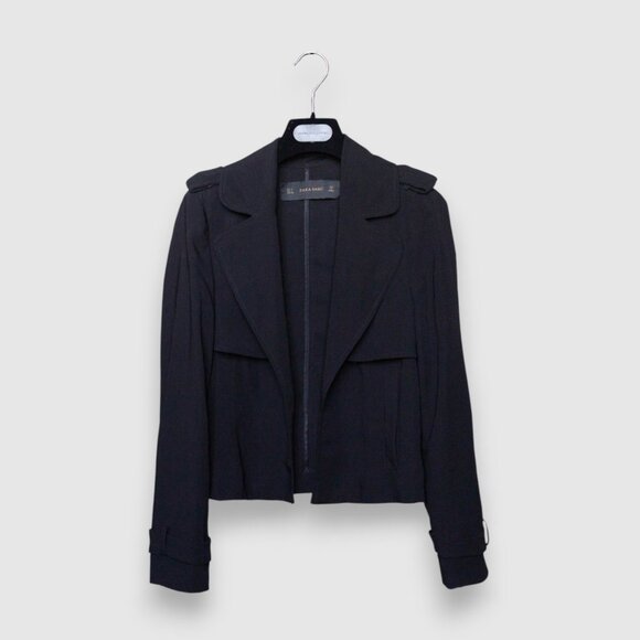 Jackets & Blazers - Zara Black Jacket Blazer Bomber Size S